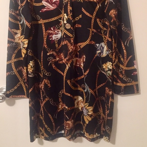 ZARA Chain Floral Print Mini Dress, S, NWT - Picture 2 of 8